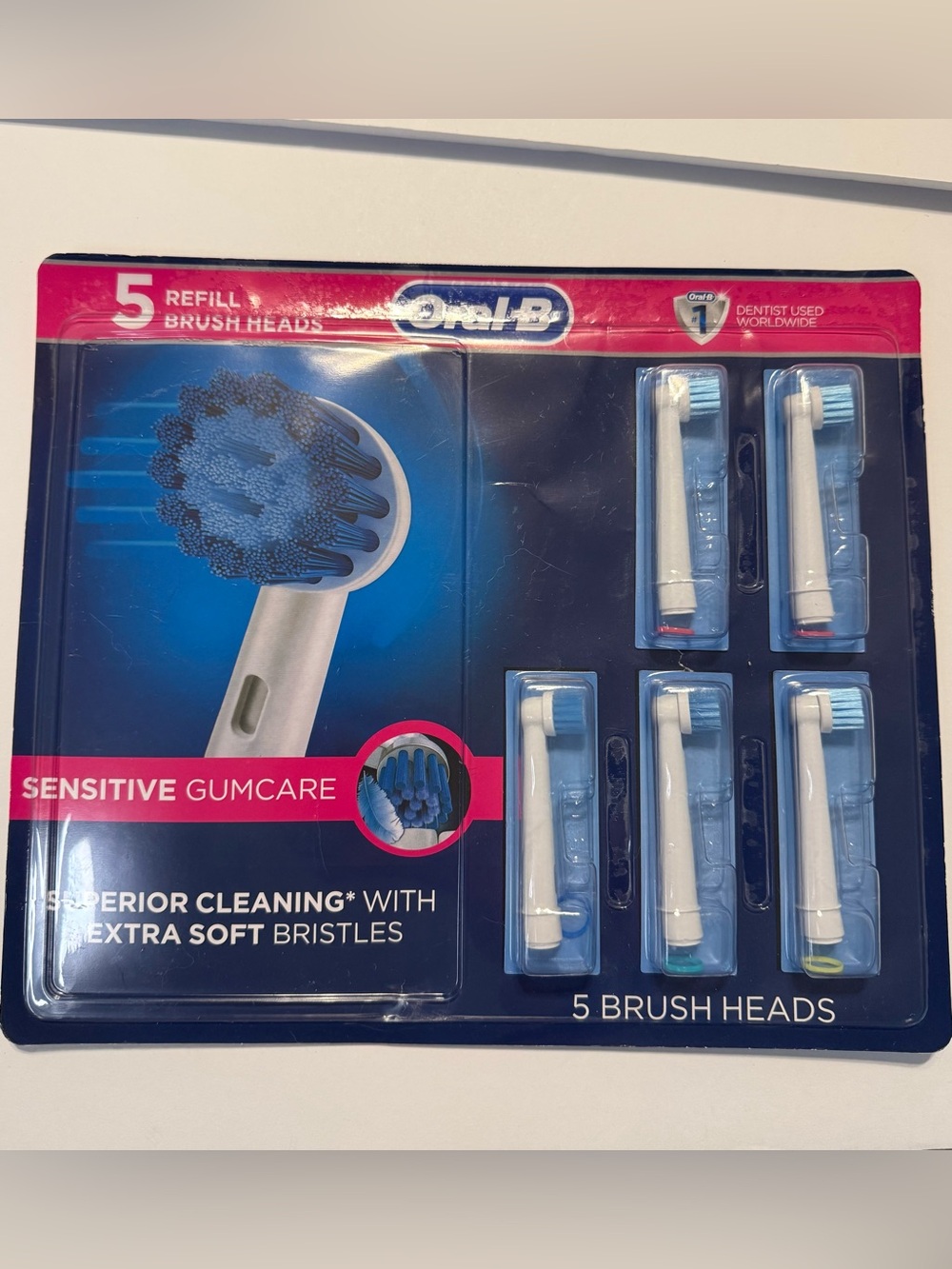 Oral-B Sensitive Gum Care Electric Toothbrush Replacement Heads 5 Pack New